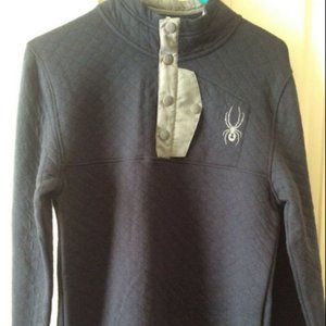 Spyder pullover quilted ski sweater sz S